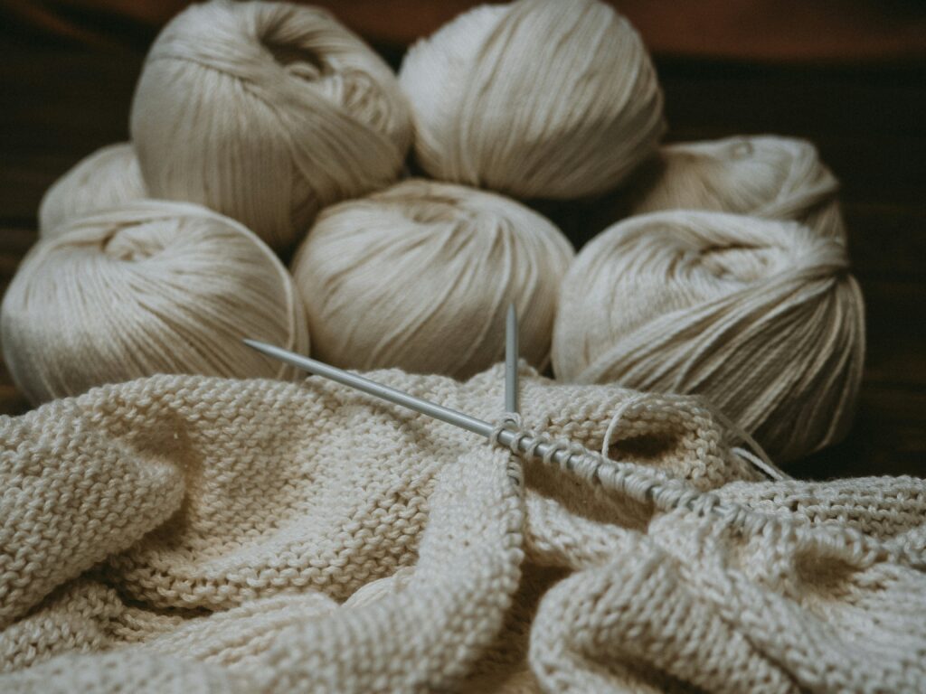 Skeins of yarn