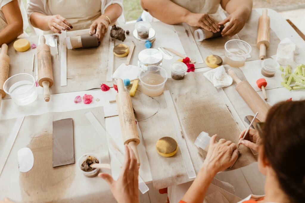 Pottery crafting party